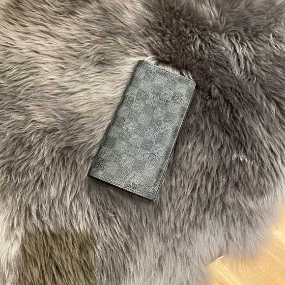 Louis Vuitton Graphite Brazza Unisex Long Wallet - Picture 1 of 9
